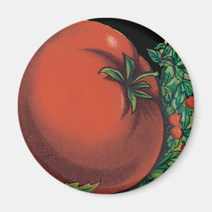 Aimant Paquet de semences vintage Art Étiquette, Tomato P