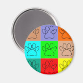 Aimant Paquets De Chiots Mignons En Carré (Recto/Verso)