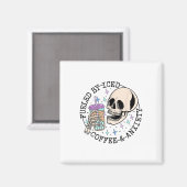 Aimant Par Café Glacé Et Anxiété Sensibilisation À La San (Recto/Verso)