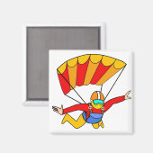 Aimant Parachute Skydive Red Yello (Recto/Verso)