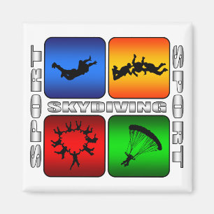 Aimant Parachutisme spectaculaire