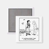 Aimant Parachutiste Skydiving par Parachute a un problème (Recto/Verso)