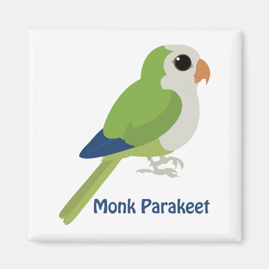 Aimant Parakeet moine mignonne (Devant)