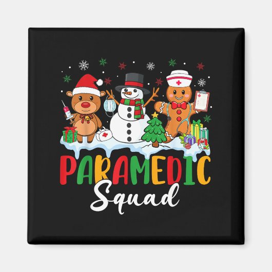 Aimant Paramedic Squad Reindeer Snowman Gingerbread Chris (Devant)