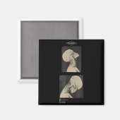 Aimant Paramore tête rasée headbanger radiographie médeci (Recto/Verso)