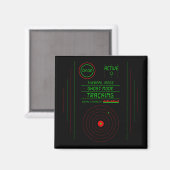 Aimant Paranormal Ghost Tracker Radar Display Scanner Art (Recto/Verso)