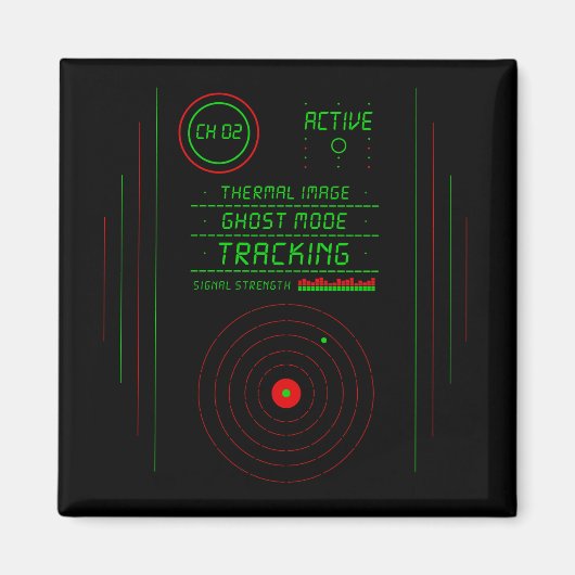 Aimant Paranormal Ghost Tracker Radar Display Scanner Art (Devant)
