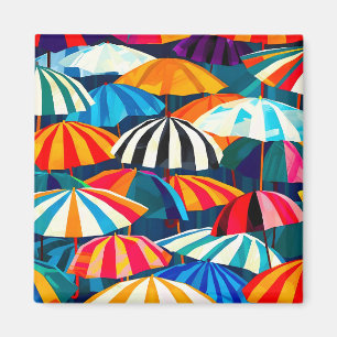 Aimant Parapluie Abstrait Rainbow Beach