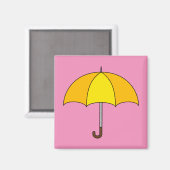 Aimant Parapluie jaune (Recto/Verso)