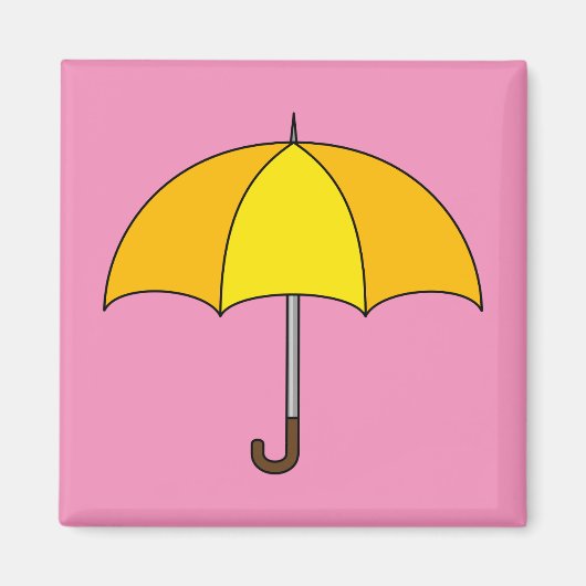 Aimant Parapluie jaune (Devant)