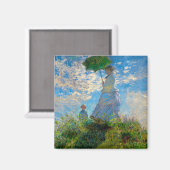 Aimant Parasol Monet Femme Impressionnisme (Recto/Verso)