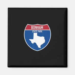 Aimant Parc d'État de Bonham Texas Tx Route Vacances Souv