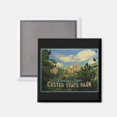 Aimant Parc d'état de Custer (Recto/Verso)