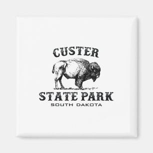 Aimant Parc d'État de Custer Dakota du Sud Bison d'Amériq