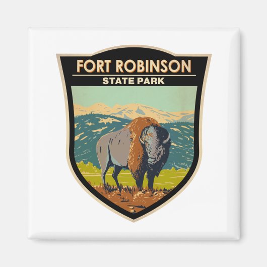 Aimant Parc d'état de Fort Robinson Badge Nebraska (Devant)