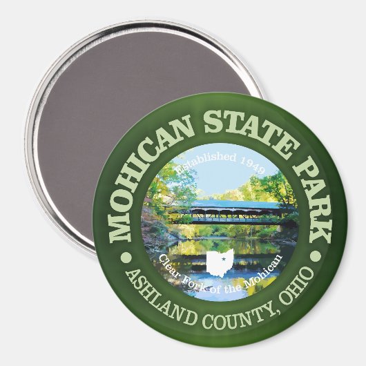 Aimant Parc d'État de Mohican (Recto/Verso)