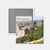 Aimant Parc Guell à Barcelone, Espagne (Recto/Verso)