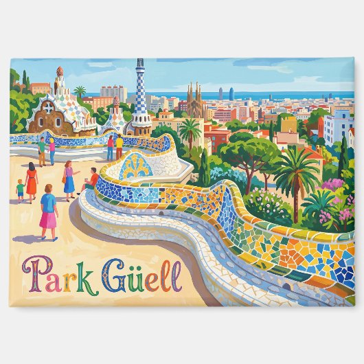 Aimant Parc Güell Espagne (Recto)