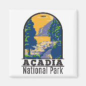 Aimant Parc national Acadia Bar Harbour Ocean Path (Devant)