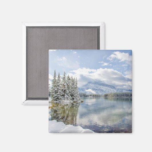 Aimant Parc national Banff en hiver (Recto/Verso)