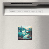 Aimant Parc national Banff Moraine Lac Retro (In Situ (Lave-vaisselle))