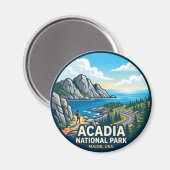 Aimant Parc national d'Acadia aux USA (Recto/Verso)