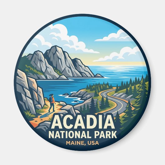 Aimant Parc national d'Acadia aux USA (Devant)