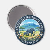 Aimant Parc national d'Amboseli Kenya (Recto/Verso)