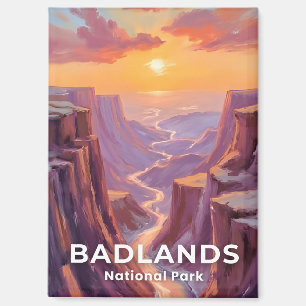 Aimant Parc national de Badlands Dakota du Sud Peinture