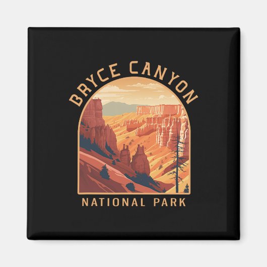 Aimant Parc national de Bryce Canyon Vintage (Devant)