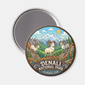 Aimant Parc national de Denali Alaska (Recto/Verso)