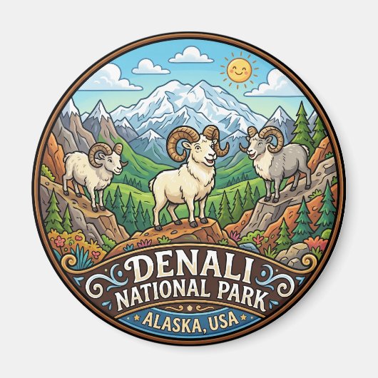 Aimant Parc national de Denali Alaska (Devant)