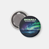 Aimant Parc national de Denali Rétro (Recto/Verso)