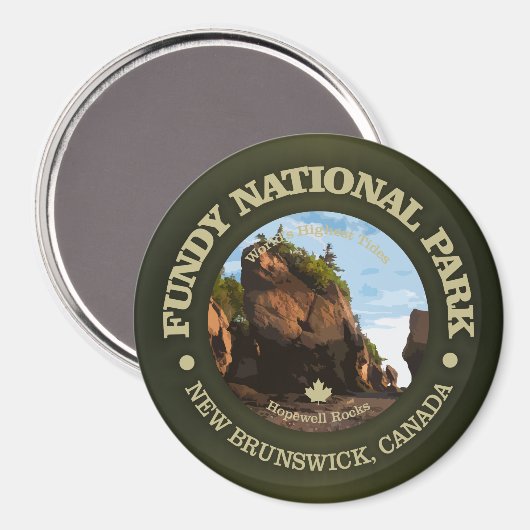 Aimant Parc national de Fundy (Recto/Verso)