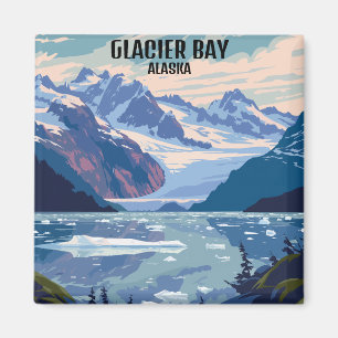 Aimant Parc national de Glacier Bay Vintage voyage de l'A