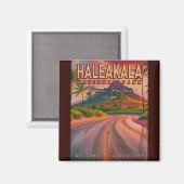 Aimant Parc national de Haleakala Maui Road Volcano Vinta (Recto/Verso)