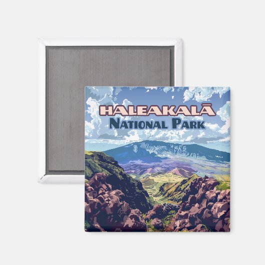 Aimant Parc national de Haleakala Maui Volcano Hawaii (Recto/Verso)
