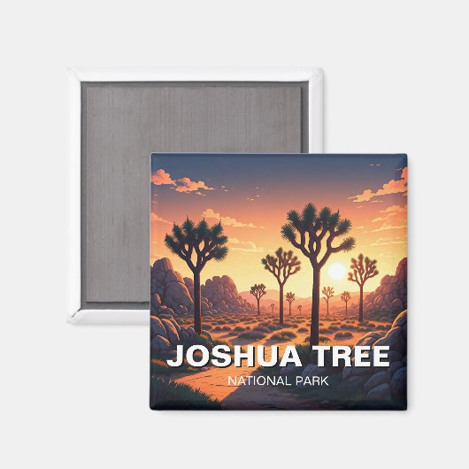 Aimant Parc national de Joshua Tree Californie (Recto/Verso)