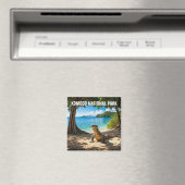 Aimant Parc national de Komodo Dragon Indonésie (In Situ (Lave-vaisselle))