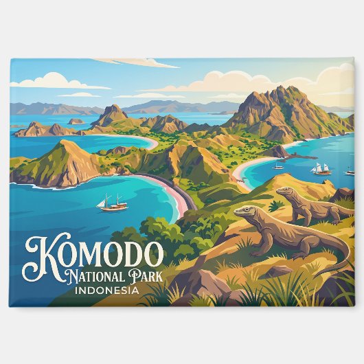 Aimant Parc national de Komodo Indonésie (Recto)