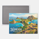 Aimant Parc national de Komodo Indonésie (Recto/Verso)