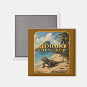 Aimant Parc national de Komodo Indonésie (Recto/Verso)