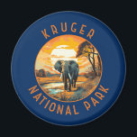 Aimant Parc national de Kruger Afrique du Sud Elephant Re<br><div class="desc">Conception d'oeuvres vectorielles Kruger. Le parc national Kruger,  situé dans le nord-est de l'Afrique du Sud,  est l'une des plus grandes réserves de gibier d'Afrique. Sa forte densité d'animaux sauvages comprend les Big 5 : lions,  léopards,  rhinocéros,  éléphants et buffles.</div>