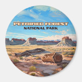 Aimant Parc National de la Forêt Petrifiée Arizona Désert (Devant)