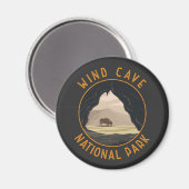 Aimant Parc national de la Grotte Vent Cercle dérangé Rét (Recto/Verso)