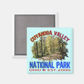 Aimant Parc national de la vallée de Cuyahoga, Ohio (Recto/Verso)