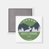 Aimant Parc national de la Zion du sentier Angels Landing (Recto/Verso)