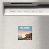 Aimant Parc national de l'Acadie Côte du Maine Rétro (In Situ (Lave-vaisselle))