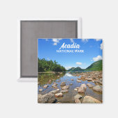 Aimant Parc national de l'Acadie Maine Jordan Pond Travel (Recto/Verso)