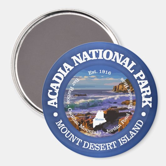 Aimant Parc national de l'Acadie (rd)2 (Recto/Verso)